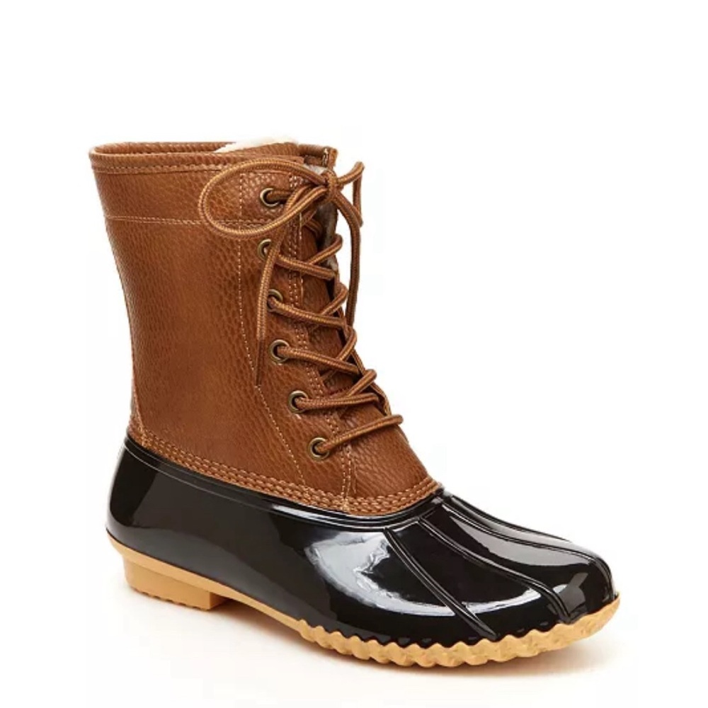 NIB Women's JBU by Jambu Maplewood Lace-Up Rain Boots waterproof duck boots